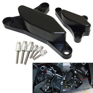 Engine Cover Guard Crash Pad Sliders Protector Black For YAMAHA YZF R1 2007-2008 - Picture 1 of 8