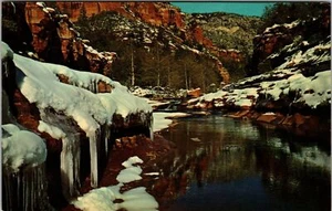 Winterzeit Dia Rock Oak Creek Canyon Arizona Postkarte - Bild 1 von 2