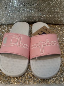 pink champion sandals