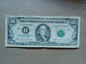 1990 $100  Dollar Bill $100 Minneapolis I 20445495 A - Picture 1 of 4