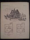 Plan de manoir design victorien architecture maison historique reine Ann 1885 #206
