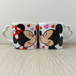 LOVE Cups Mickey & Minnie Mouse Mini Mug Heart Handle Tokyo Disney Resort Japan - Picture 1 of 7