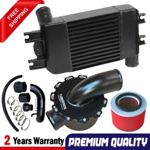 Upgrade Aluminium Intercooler,Airbox+Piping Kit For Nissan Patrol GU ZD30 3.0L - Picture 1 of 11