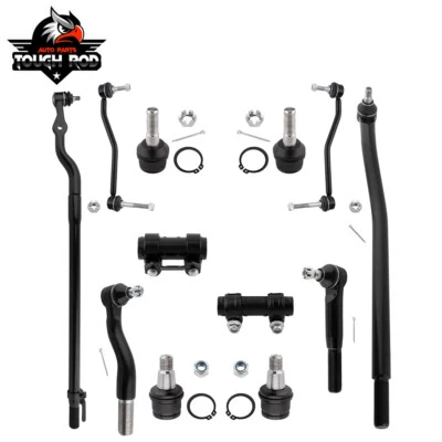12Pc Front Steering Kit Sway Bar Tie Rod Drag Link For Ford F250 F350 Super Duty - Image 1 of 4