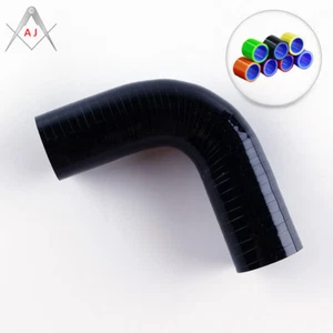 1.75'' 90 Degree Elbow 45mm Silicone Hose Turbo Tube Coupler Pipe New Black - Imagen 1 de 6