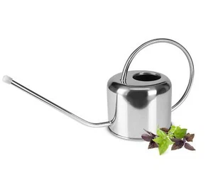 Annaffiatoio IN Acciaio 1 L Lucidato Irrigazione Fiori Piante - Picture 1 of 4
