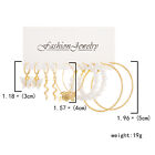 5/6/9pairs Drop Dangle Earrings Set Rhinestone Pearl Ear Stud Women Jewelry Gift