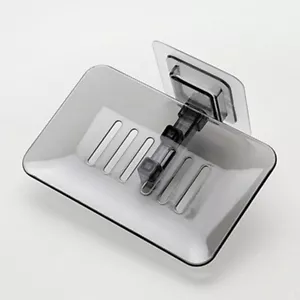 Rack Shower Storage Wall-Mounted Rack Soap Dish Drain Suction Soap Holder Solid - Picture 1 of 6