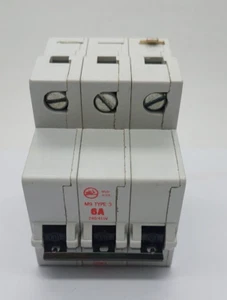 BILL 3T063 6Amp MCB Type 3 M9 Triple Pole Circuit Breaker MEM 63MB3 - Picture 1 of 9