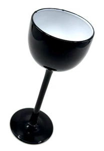 (1) Vintage CARLO MORETTI Black & White CASED Stem WINE GLASS Aperitif 6.5" MCM - Picture 1 of 5