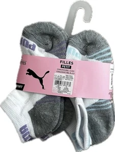 Puma Girls Low Cut SportStyle 6 Pairs Cotton - Picture 1 of 2