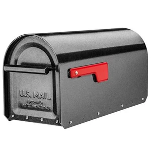 Architectural Mailboxes Sequoia Heavy Duty Post Mount Mailbox in Pewter - Picture 1 of 9