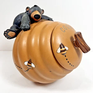 Vintage Honour Pottery Beehive Honeypot with Bear Leaning Cookie Jar VGC - Picture 1 of 10