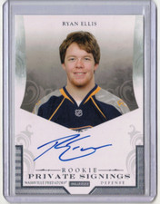 RYAN ELLIS 11/12 Panini Rookie Private Signings Hard-Signed Auto Autograph Card