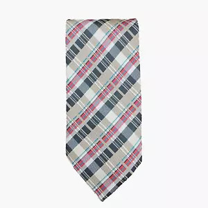 Laurant Bennet Milano Tie 60x3.5 Brown Plaid Dark Academia Pop Punk Geek Y2K - Picture 1 of 6
