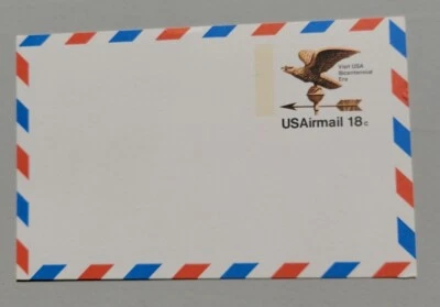 US 1974 Scott # UXC15 Visit USA / BICENTENITAL 18¢ postcard post postal card MNH - Image 1 of 4