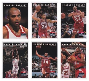 Charles Barkley Lot 6 Basketball Cards Base Sixers Skybox Team USA NBA - Picture 1 of 9