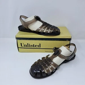 Sandalias para mujer Kenneth Cole sin listar bailarín de jalea de playa con correa en T nuevo de lote antiguo - Imagen 1 de 15