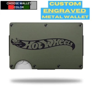 Custom HOT WHEELS Laser Engraved Wallet - Pick A Wallet Color - Picture 1 of 11