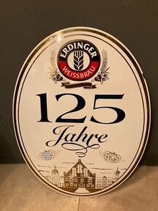 Vintage advertising sign for the German beer Erdinger on enamel plate - Picture 1 of 12