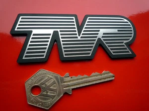 TVR Text Style Self Adhesive Car Badges Taimar Griffith Tuscana Chimaera Tasmin - Imagen 1 de 1