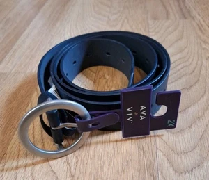 Ava & Viv Women's Plus Black Synthetic Leather Belt Size 2X - Picture 1 of 10