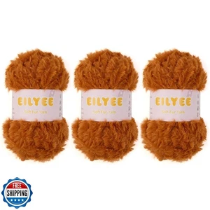 EILYEE Soft Fur Yarn - Extra Fluffy Chunky Faux Eyelash Garn zum Häkeln und  - Bild 1 von 5
