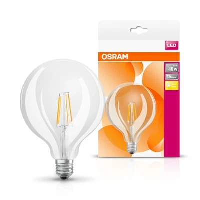 Osram LED Filament Leuchtmittel G125 Globe 4W =40W E27 klar 470lm warmweiß 2700K - Bild 1 von 4