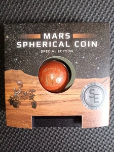2021 Barbados Silver $5 coin "Mars Spherical coin" in Case - Picture 1 of 2