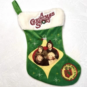 Warner Bothers Stocking A Christmas Story Kunstfell Retro grün bestickt 17,5 Zoll - Bild 1 von 18
