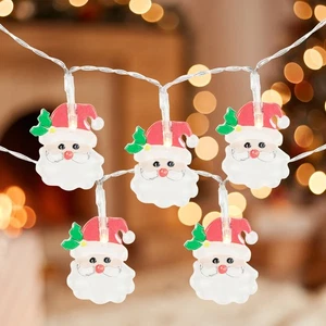 Northlight 10 Stück LED Weihnachtsmann Micro Weihnachtsbeleuchtung Set 4,5 Fuß, klarer Draht - Bild 1 von 4