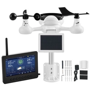 7-in-1 WLAN Wetterstation 186mm TFT Display Kabelloser Außensensor IPX6 - Bild 1 von 12