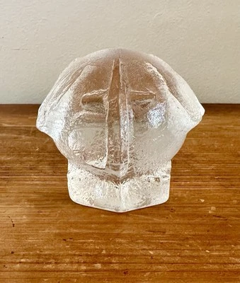 Pisapapeles vintage MCM Mid Century moderno Pukeberg Suecia arte vidrio elefante Foto 1 de 4