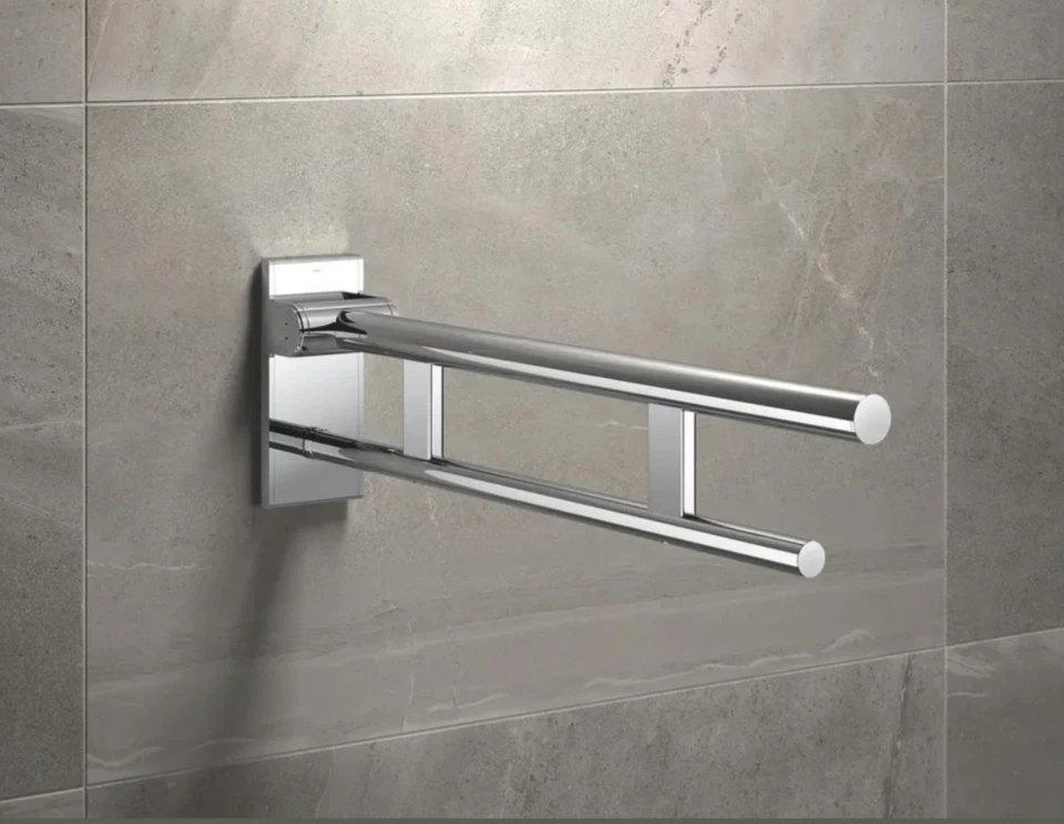 HEWI 900.50.40240 Stützklappgriff Duo Edelstahl verchromt 700 mm - Bild 1 von 4