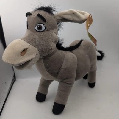 "Juguete de peluche Nanco Dreamworks Shrek 2 burro 13"" retirado 2004 con etiqueta" Foto 1 de 4