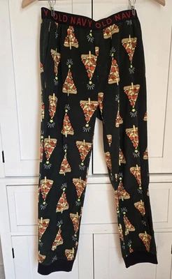 Pijama/pantalones de salón Old Navy Navidad pizza niños XL (14-16)  Foto 1 de 4