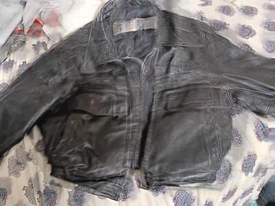 Taylor's Leatherwear leather Police Jacket 3M thinsulate Lined Size 42 Vintage - Image 1 of 4