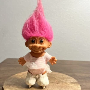 ICE SKATER 5" Russ Troll Doll Ice Skates Pink Hair Tutu - Picture 1 of 11