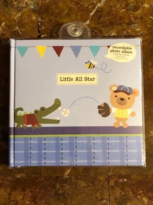 *CR Gibson Little All Star Baby Boy Record Mensaje Libro Recuerdo Álbum de Fotos Nuevo Foto 1 de 4