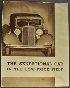 1933 Pontiac Straight 8 Catalog Brochure Convertible Coupe Sedan Original 33 - Picture 1 of 7