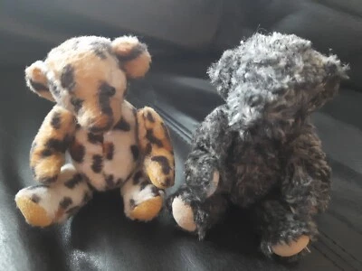 Set Teddy Fell Mohair Leopard Kunstleder Füllwatte Gelenke Stimme BASTELN Glorex - Bild 1 von 4