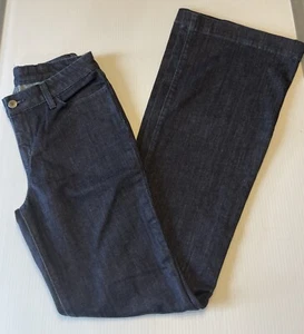 David Kahn Women's Flared Jeans Size 27 Dark Wash Made In USA Bell Boot Bottom - Picture 1 of 8