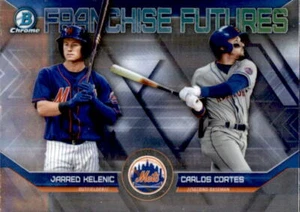 2018 BOWMAN CHROME FRANCHISE FUTURES FF-NYM JARRED KELNIC CARLOS CORTES MARINERS - Picture 1 of 2