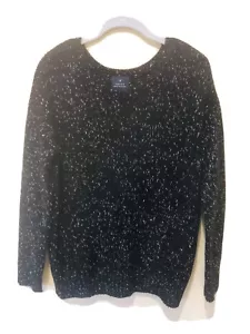 American Eagle Women’s Pullover Sweater Sz. Small S Vintage Boyfriend Black Gold - Picture 1 of 7