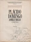 Placido Domingo - Spanish Opera Singer - Original Vintage Handsigned Sheet 1987
