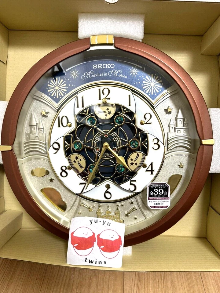 SEIKO RE601B Orologio da Parete Analogico 52 Melodia In Movimento Automazione...