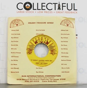 JERRY LEE LEWIS - IT WON'T HAPPEN WITH ME - SUN #50 - TREASURE *EX* 7" SINGLE π₯ - Picture 1 of 2