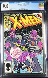 Uncanny X-Men #202 CGC 9,8 páginas blancas - 1985 - magnífica cubierta de Centinelas, SWII - Imagen 1 de 2