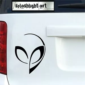 2x Alien Vinyl Black Decal Sticker set for Car, Laptop, Wall etc. Bigelow Alien - Picture 1 of 6