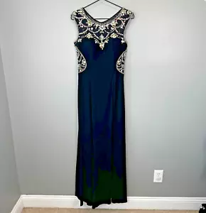 JVN by Jovani Black Emellished Prom Pageant Gown Size 10 - Picture 1 of 7